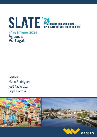 Cover of 13th Symposium on Languages, Applications and Technologies, SLATE 2024